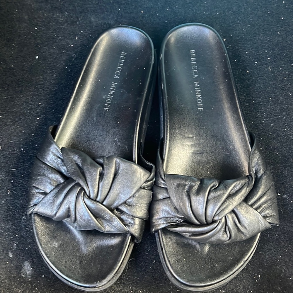Rebecca Minkoff Valeraine Leather Slide Sandals